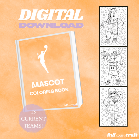 WNBA Mascot Coloring Book | Digital Download