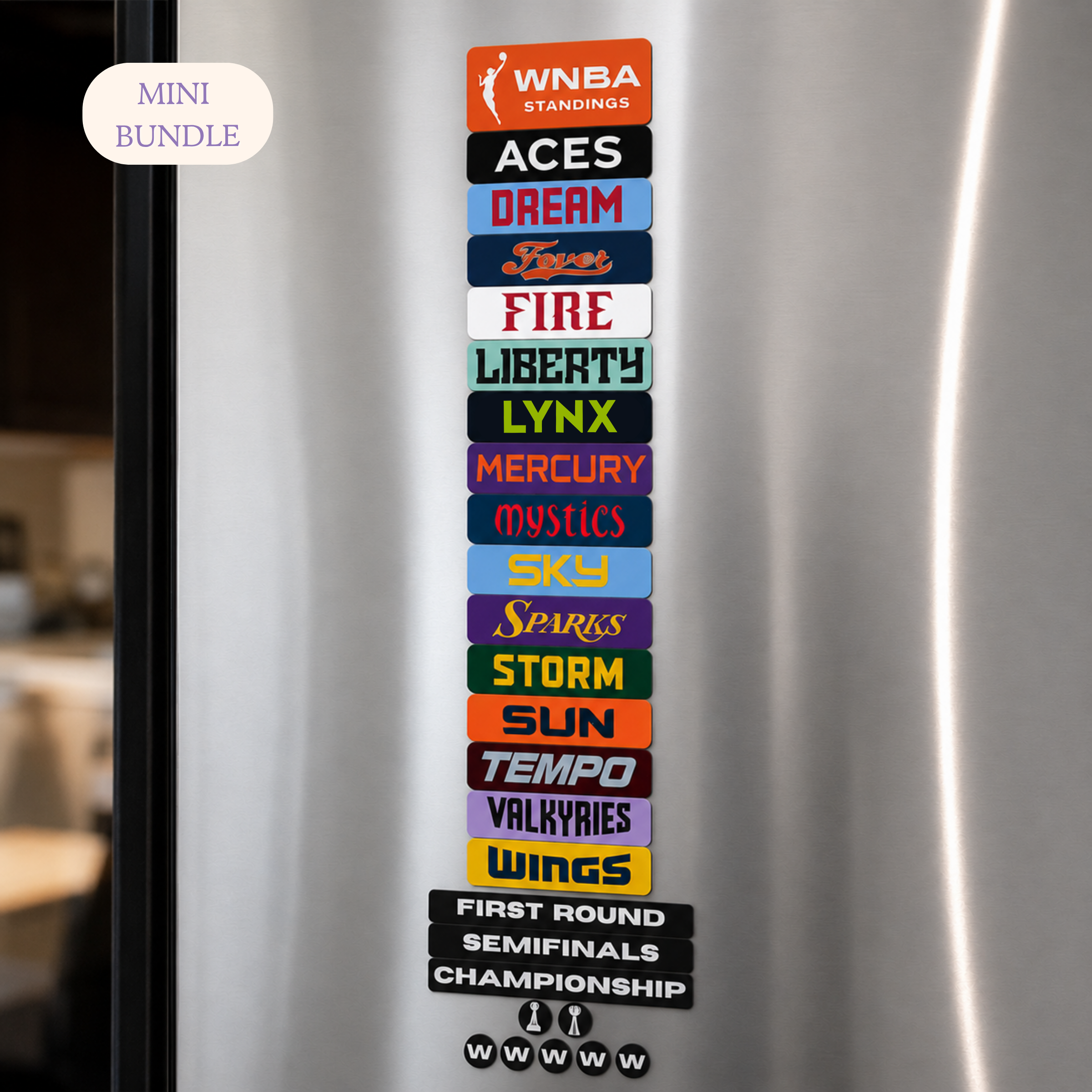 WNBA Standing + Playoff Bundle | Flat Back Mini