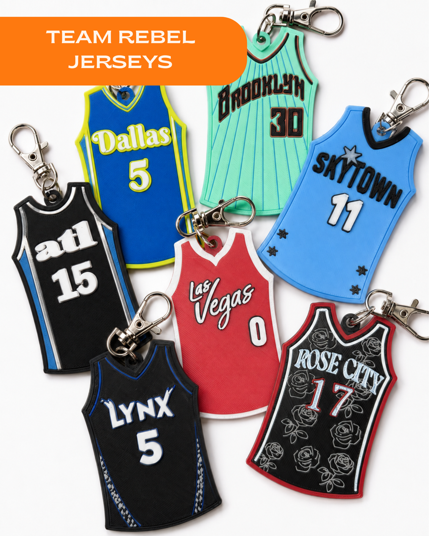 Rebel Edition Jersey Keychains