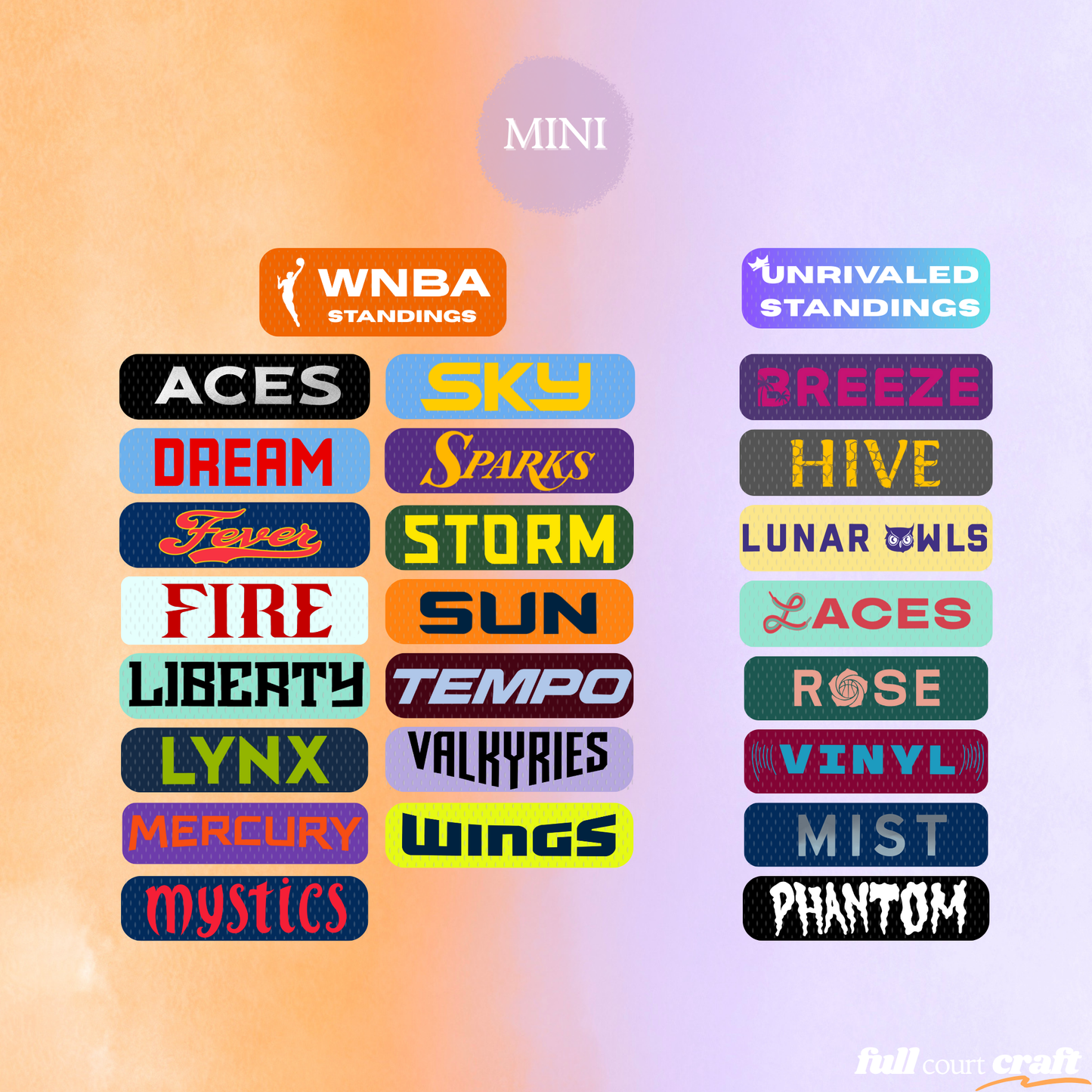 Mini WNBA & Unrivaled Bundle | Standing Kit